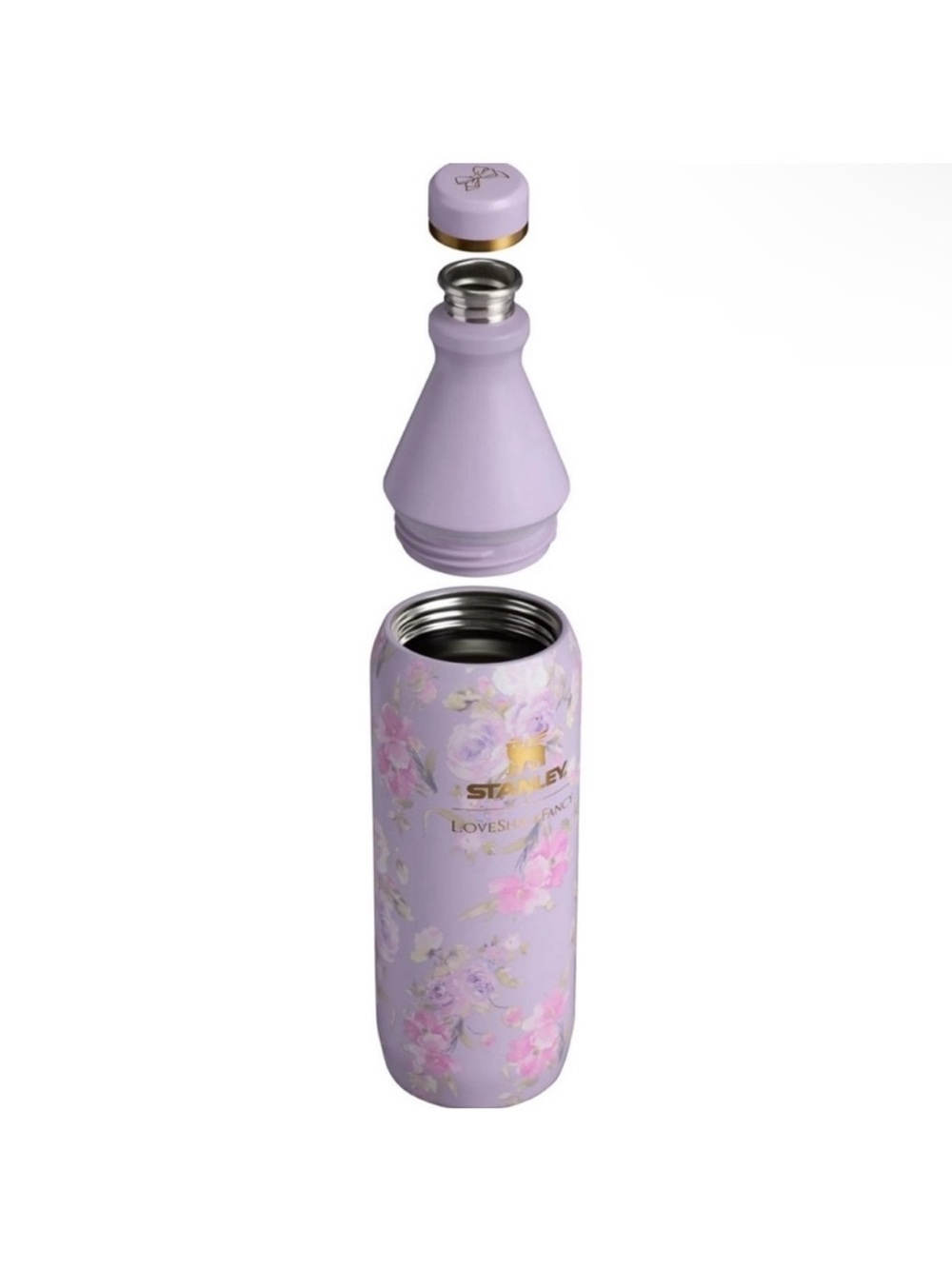 The STANLEY X LOVE SHACK FANCY “HAPPY THOUGHTS” All Day Slim Bottle |12 oz - Picture 2 of 5